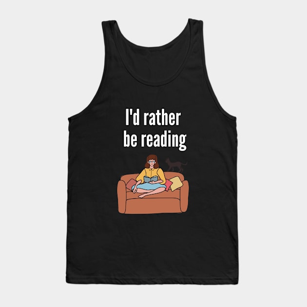 i'd rather br reading Tank Top by Patterns-Hub